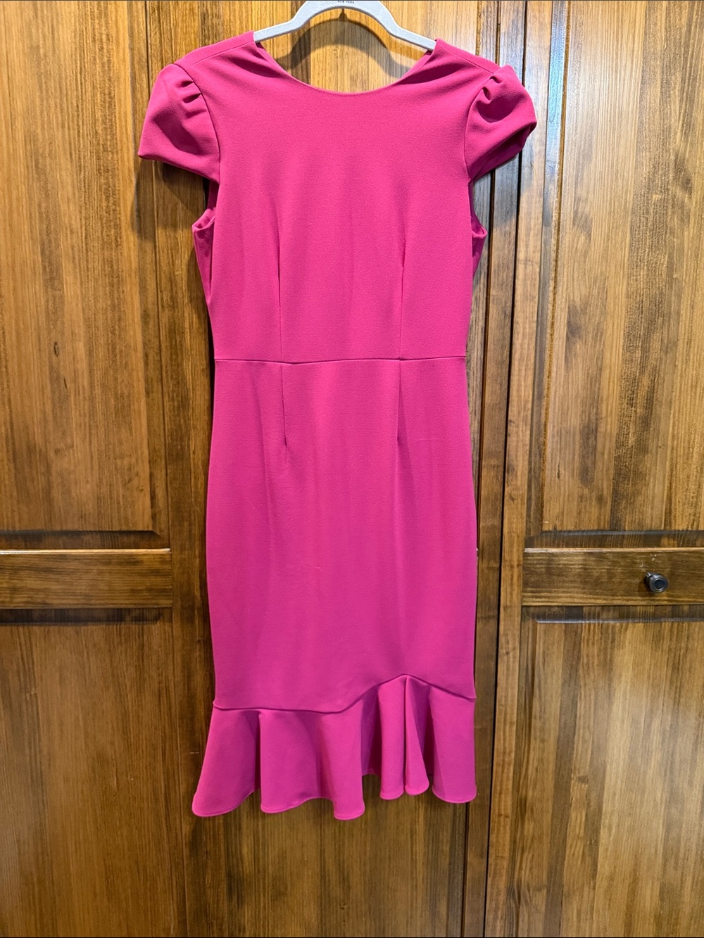 Betsey Johnson Fuchsia Ruffle-Hem Midi Dress
